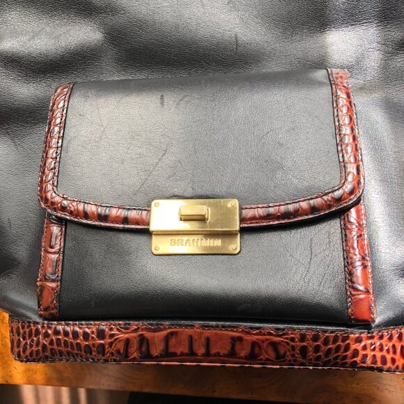 Brahmin Black Leather Satchel Handbag – Classic Style, Pre-Owned, Good Condition - Picture 13 of 14